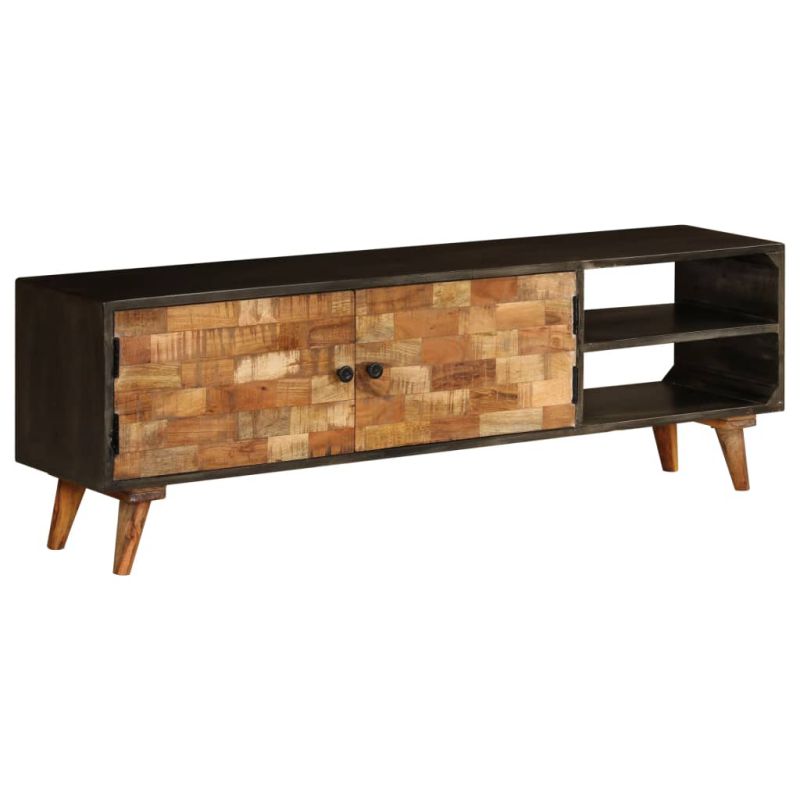 vidaXL Solid Mango Wood TV Cabinet Living Room Lowboard Sideboard Storage