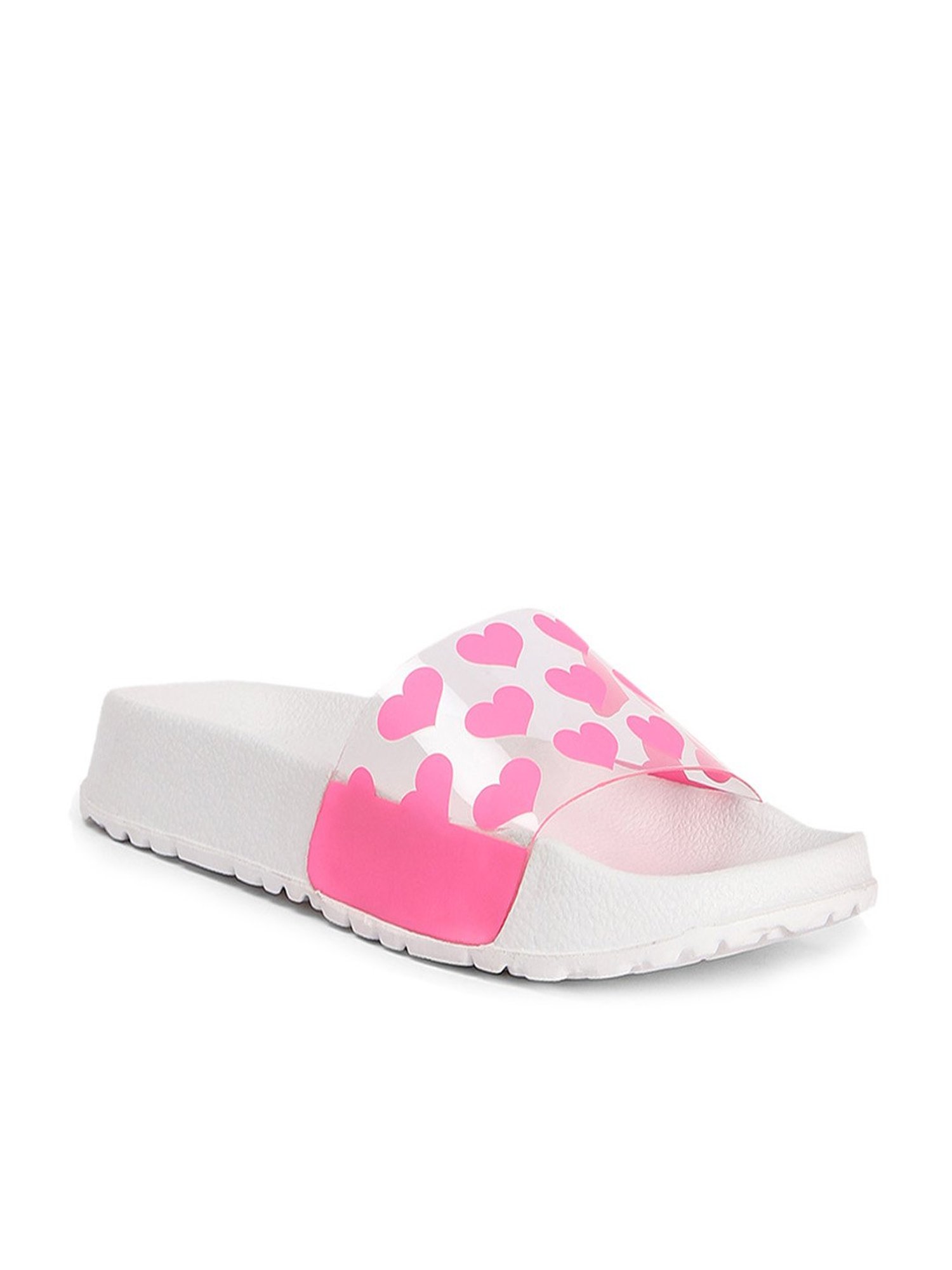Forever 21 Women's White & Pink Casual Sandals