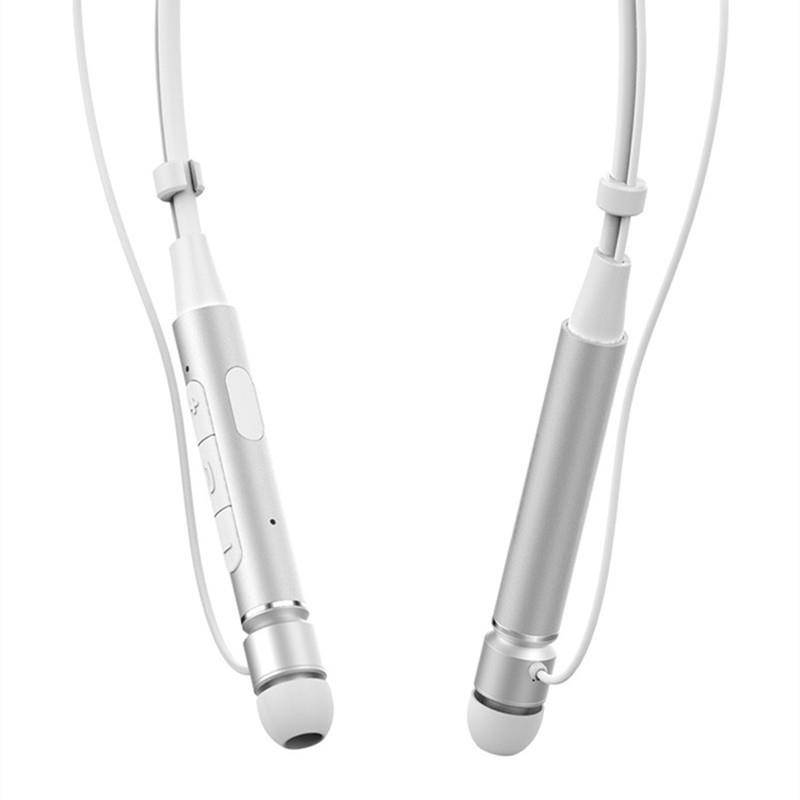 Roman Z6000 Wireless 4.1 Bluetooth Sport Headphone Neckband In-ear Stereo Earphone with Microphone Sweatproof Hands Free Headset(Silver)