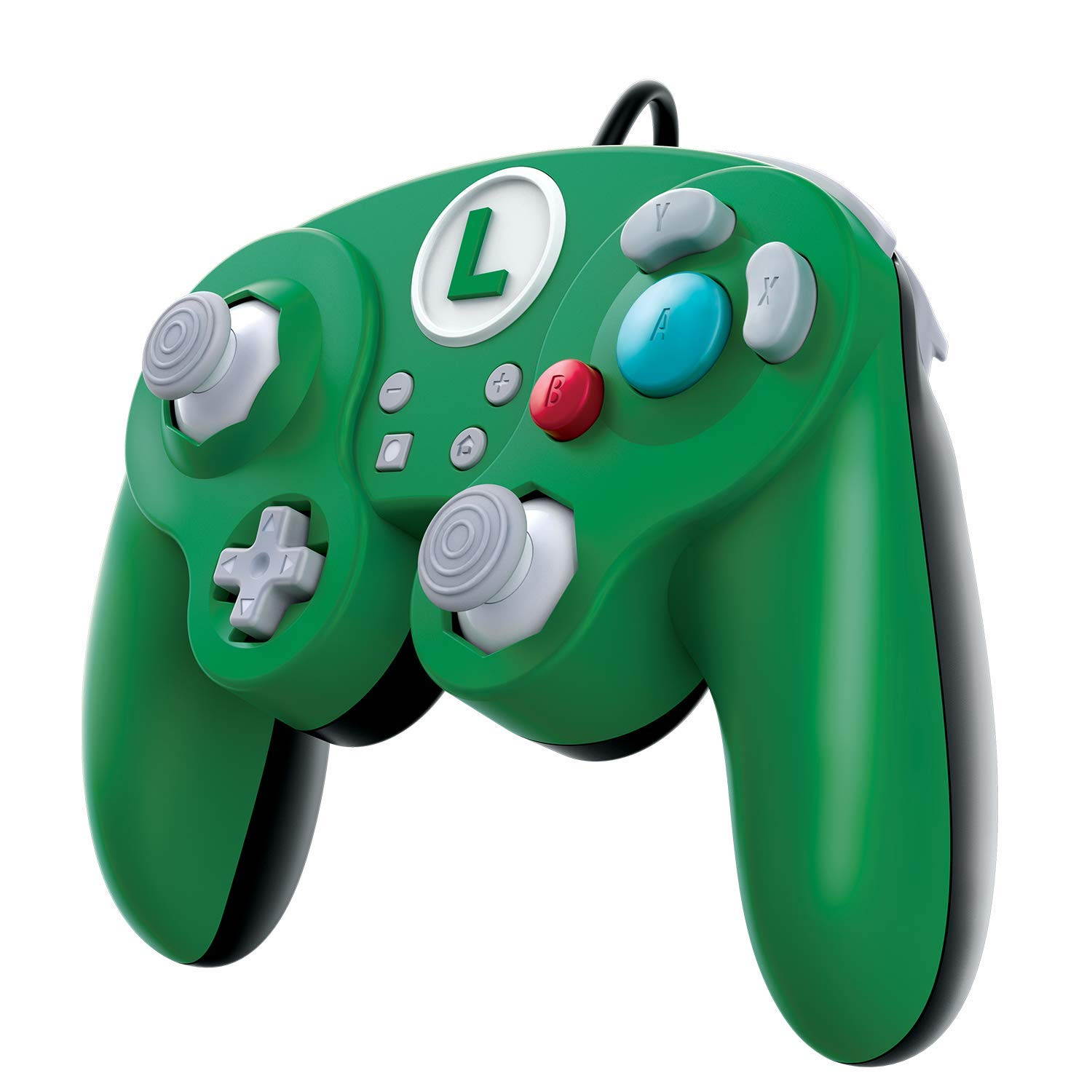 Nintendo Switch Super Mario Bros Luigi GameCube Style Wired Fight Pad Pro Controller by PDP, 500-100-NA-D4