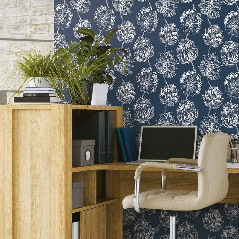 Tempaper Kids' Galaxy Self-Adhesive Removable Borders Wallpaper Out Of This World Black