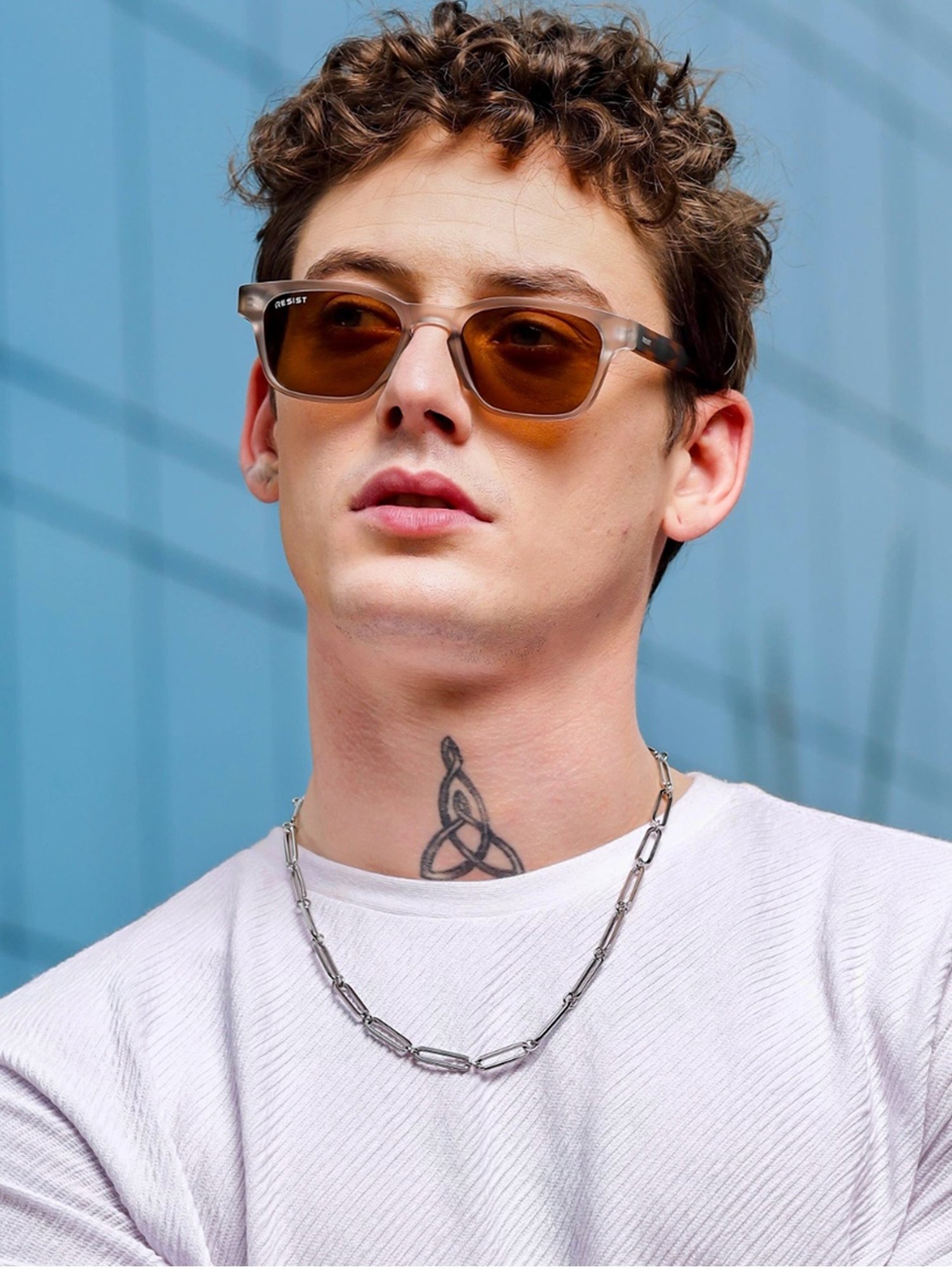 Resist Eyewear Brown Wayfarer uv protected Unisex Sunglasses