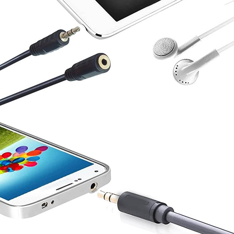 Feet 35mm Male to Female Stereo Audio Jack Extension Cable