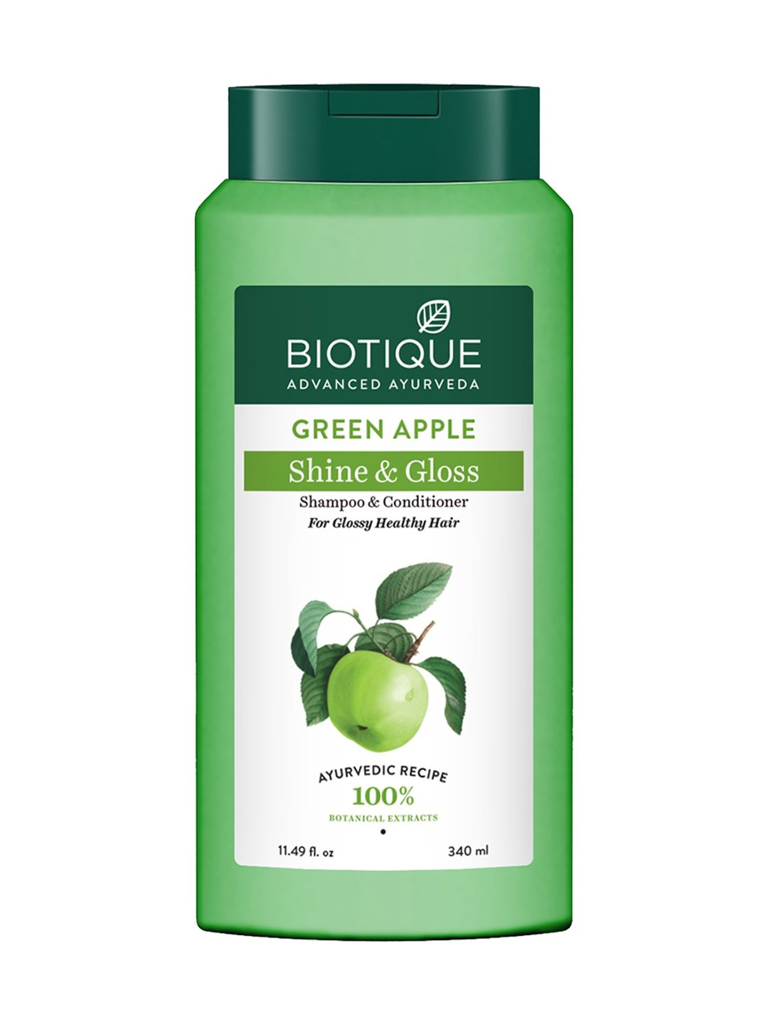 BIOTIQUE Green Apple Shine & Gloss Shampoo & Conditioner - 340 ml
