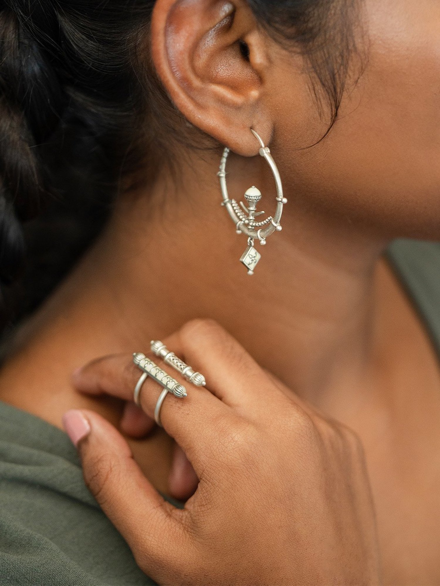 GIVA 925 Silver Pearly Bloom Ring for Women & Girls