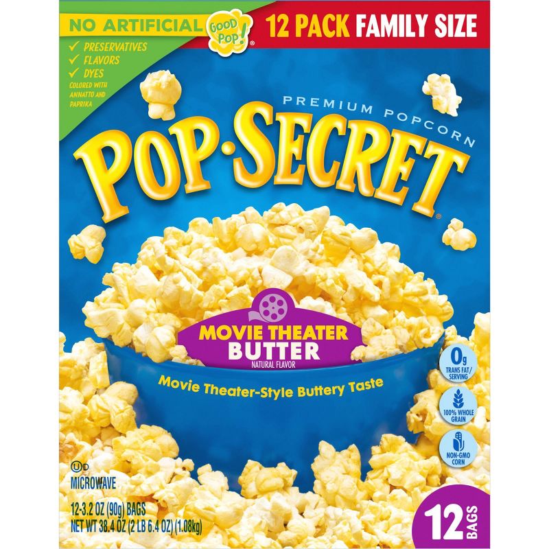 Pop Secret Movie Theater Butter Microwave Popcorn - 12ct