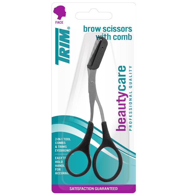 Trim 2-in-1 Eye Brow Trimming Scissors with Comb