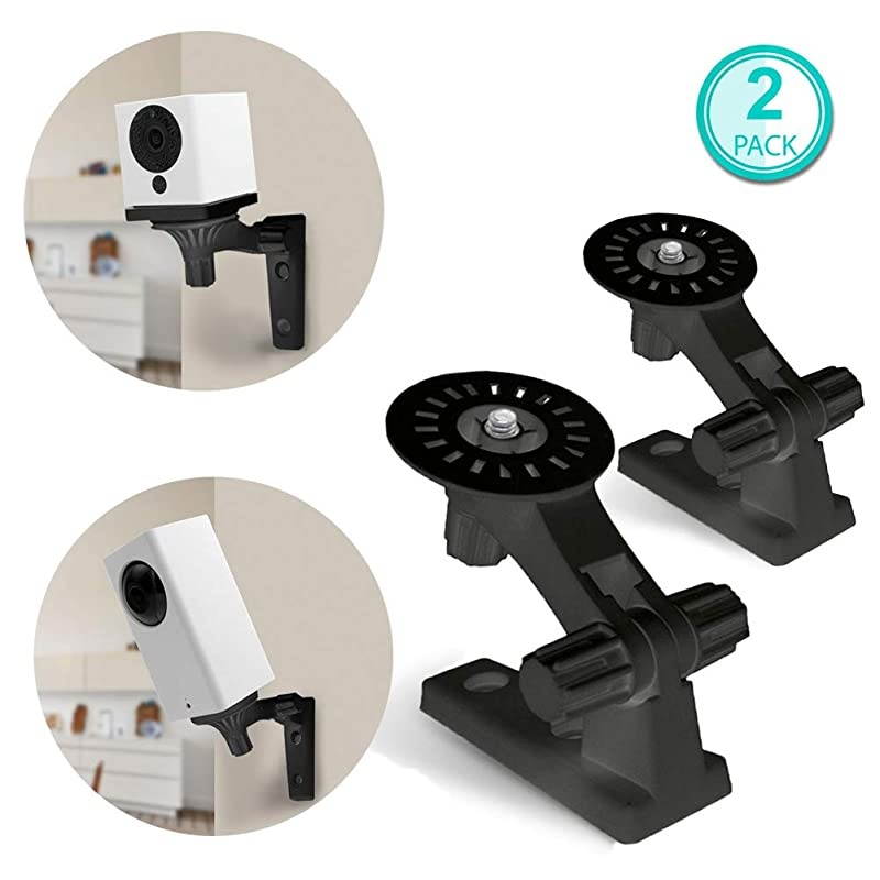 Wyze Cam Pan Wall Mount  Security Mount Bracket for Wyze Cam Pan and Wyze Cam Special Design for Both Wyze Labs 1080p HD Home Camera 2packBlack