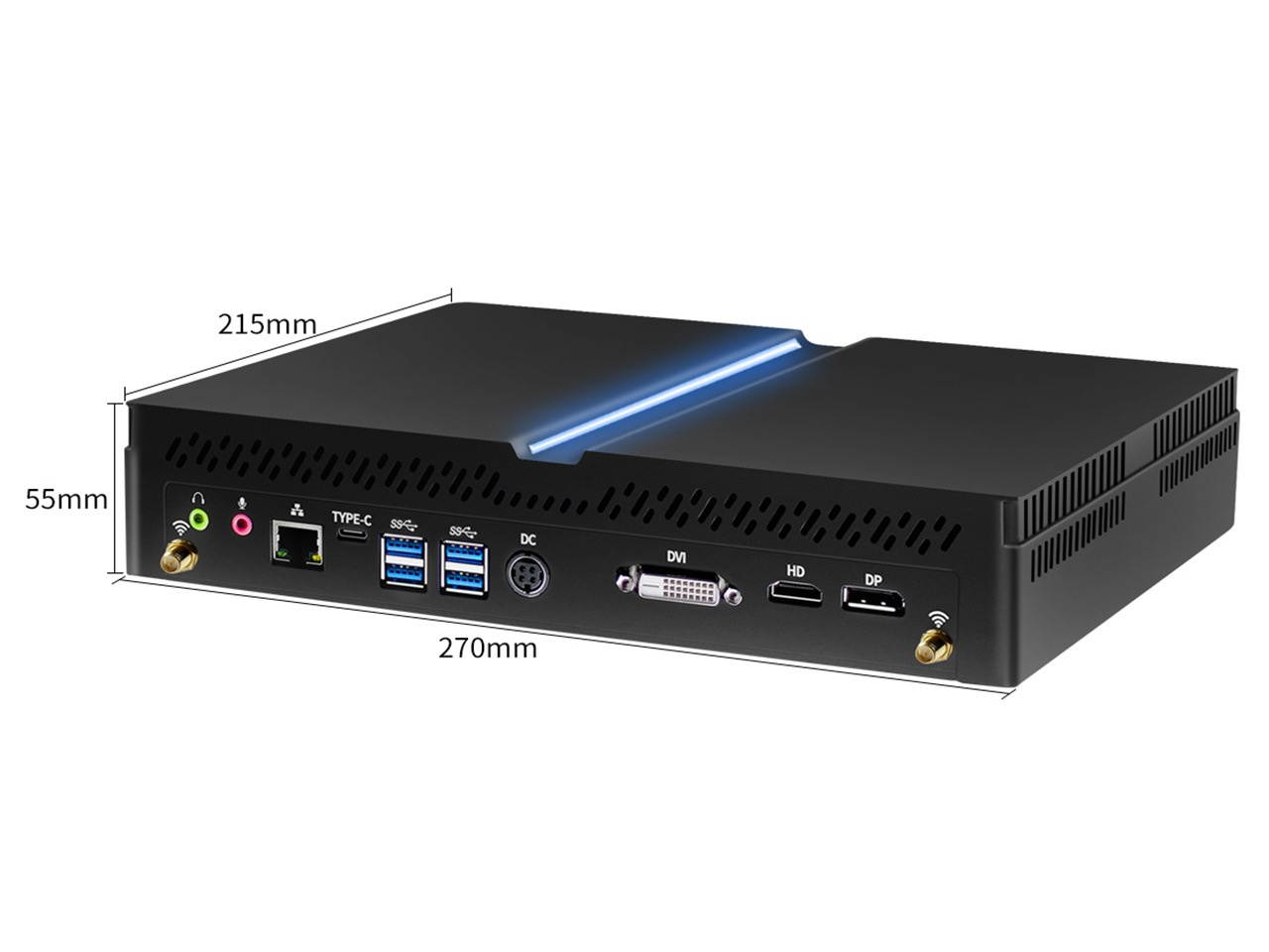 Gaming Mini PC Intel Core I9-9900KF GTX1060 3G 2*DDR4 Desktop Computer M.2 NVMe HD-MI2.0 DP DVI 64GB Ram 1TB SSD Windows 10 Pro