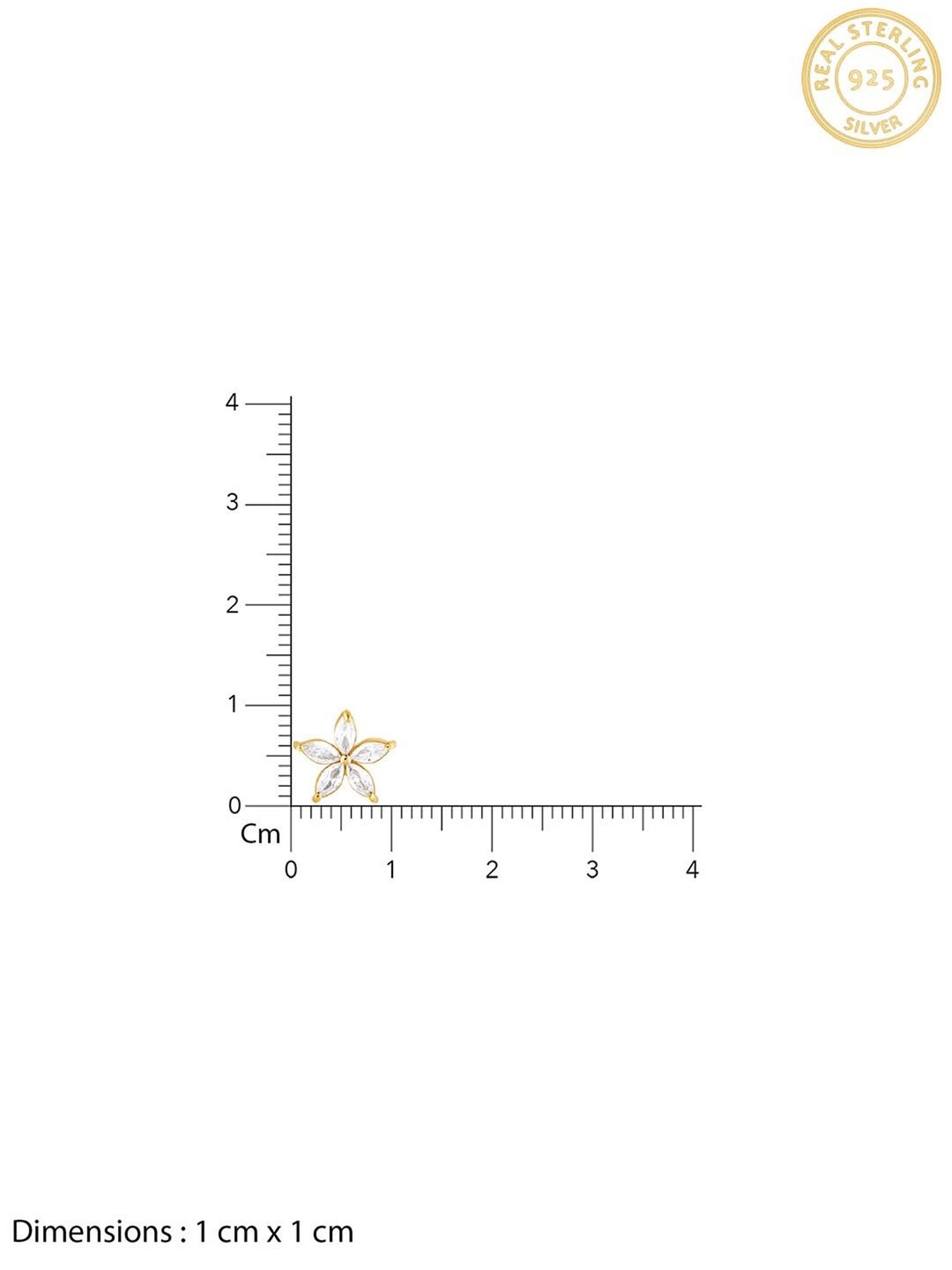 GIVA 92.5 Sterling Silver Lily Stud for Women