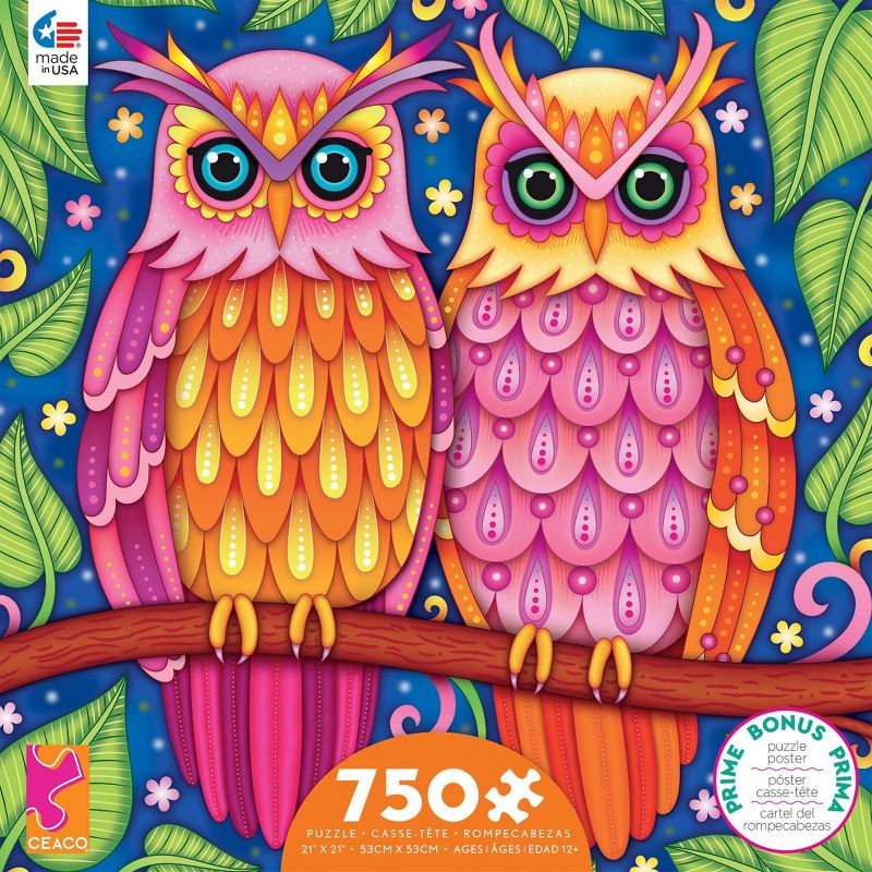 Ceaco Groovy Animals: Owls Puzzle 750pc