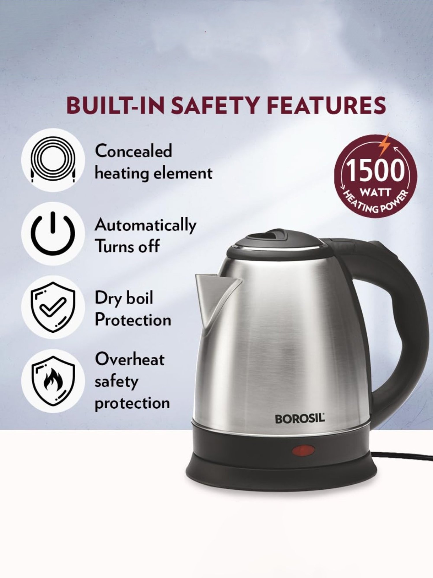Inalsa 1400W 1.7L Electric Kettle