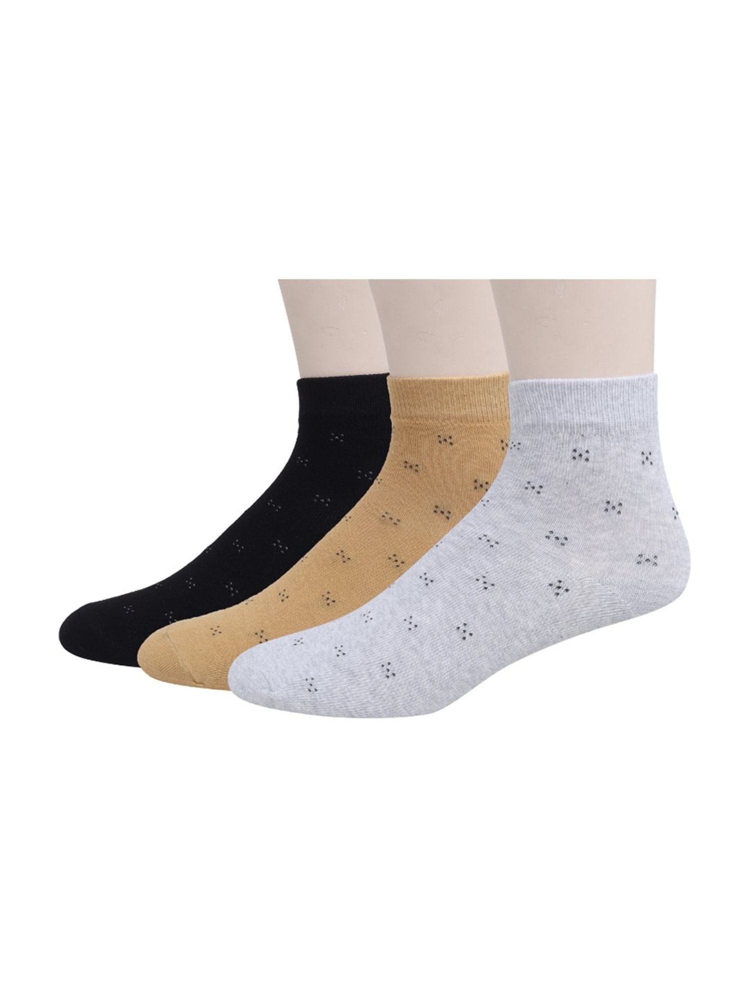 Sokker Multicolor Cotton Solid Socks - Set of 3