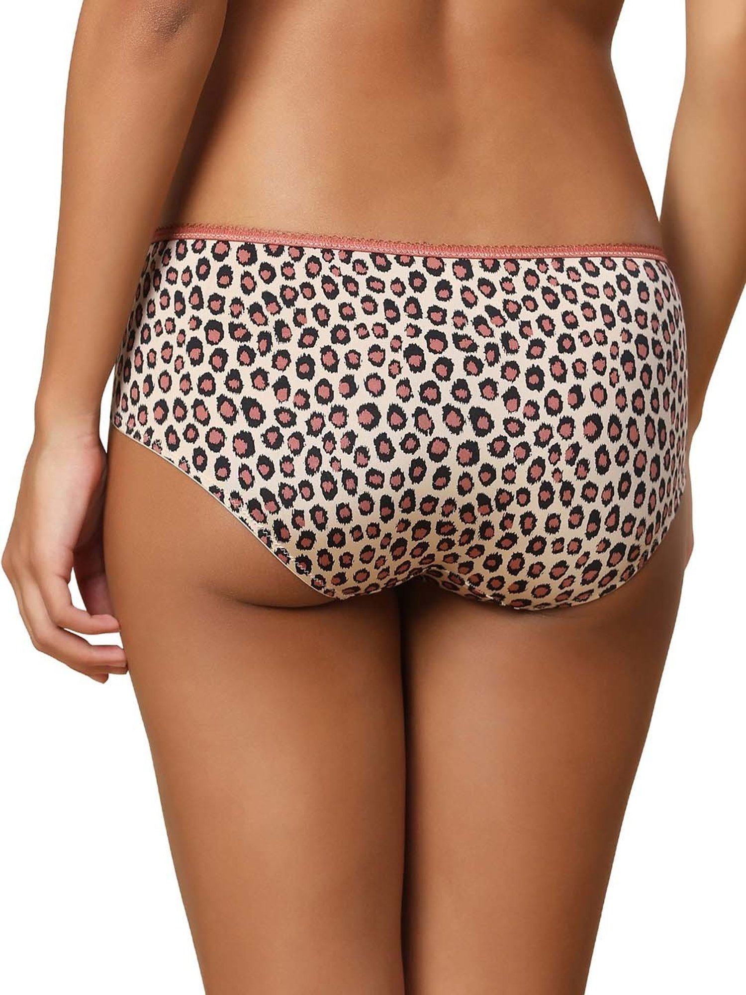 Triumph Brown Printed Hipster Panty