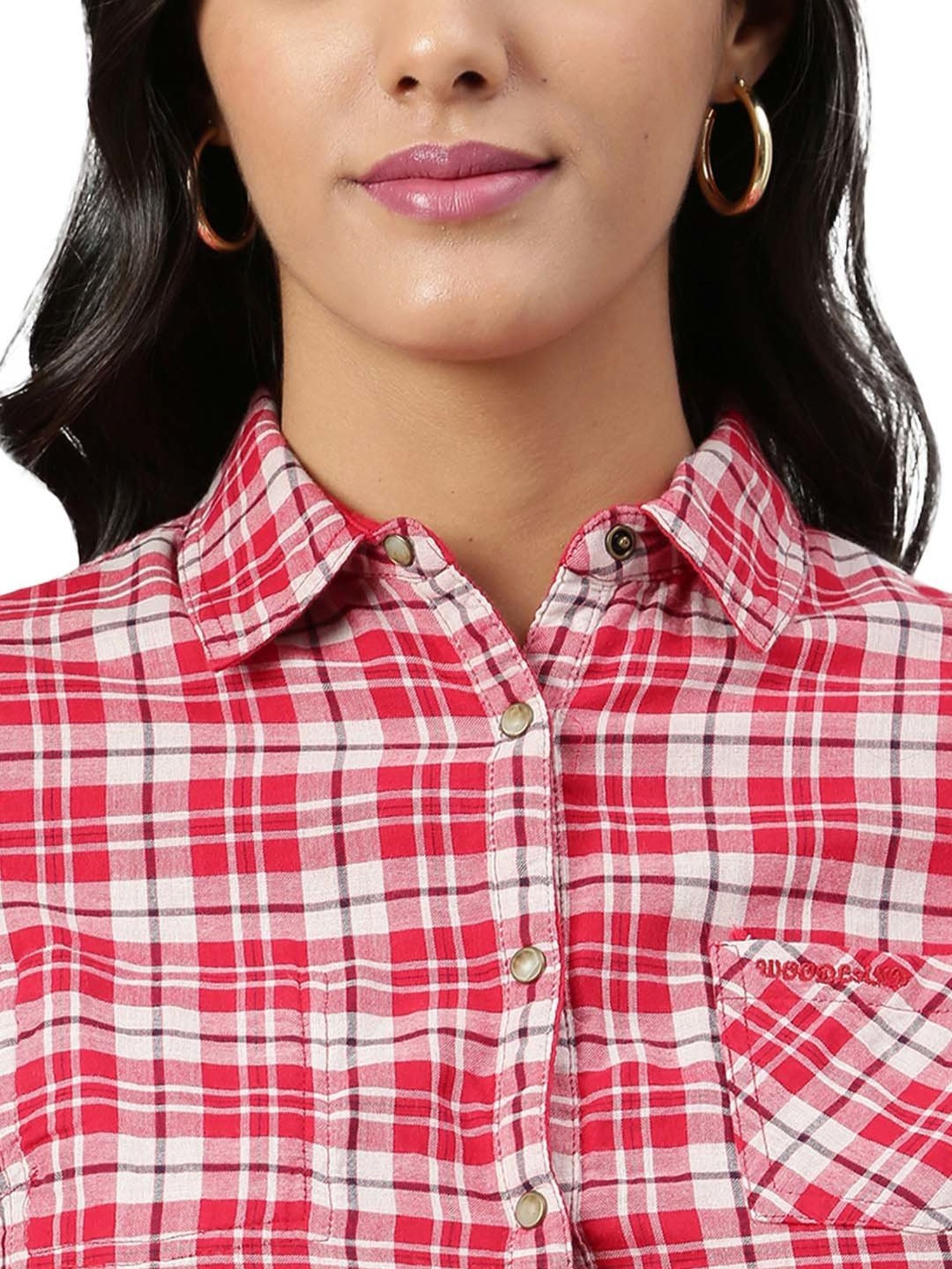 Woodland Red Regular Fit Shirt