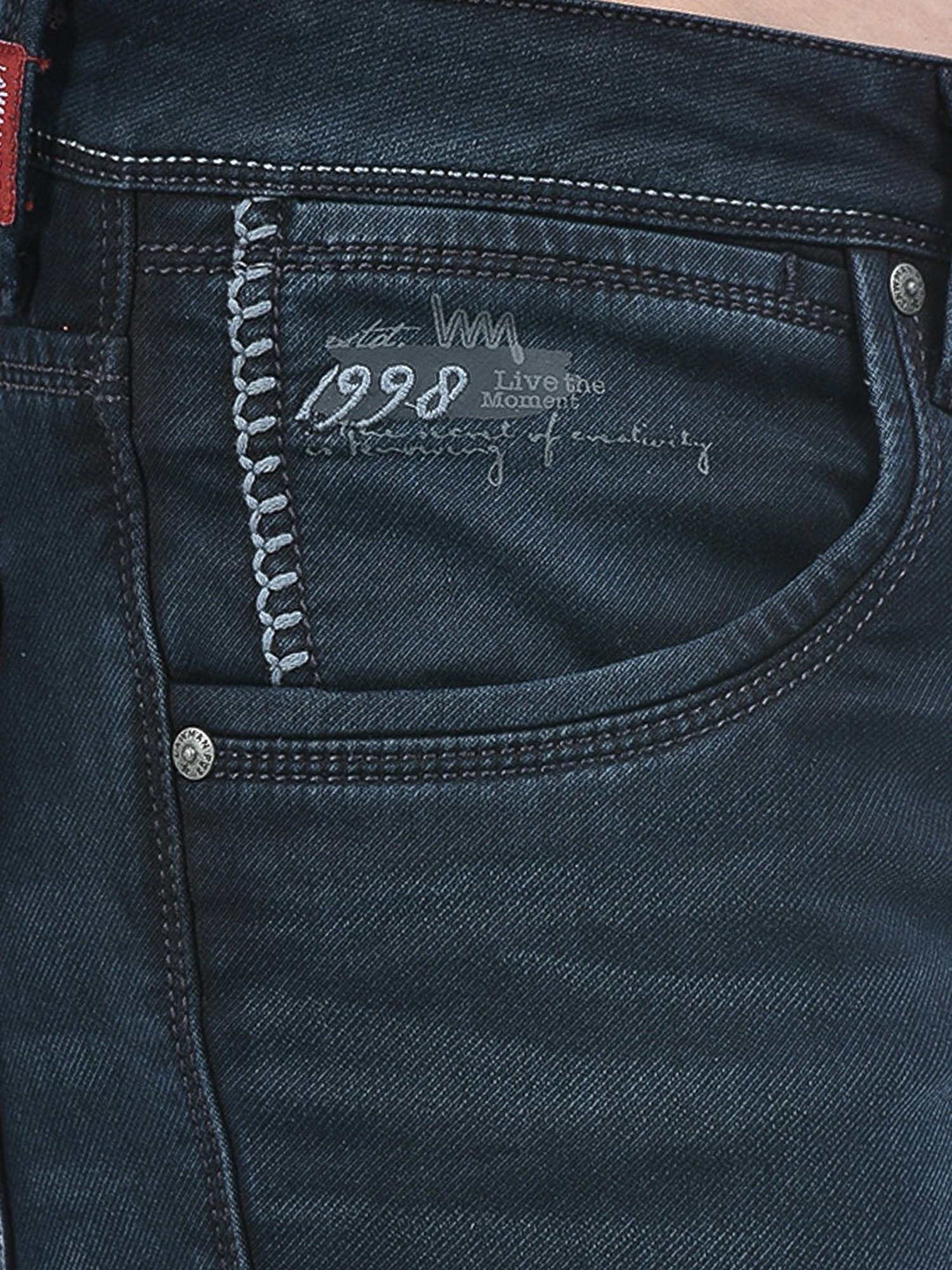 Lawman Pg3 Dark Blue Slim Fit Lightly Washed Jeans