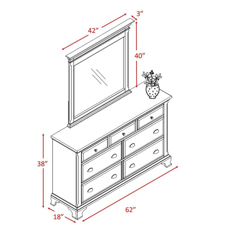 4pc Queen Brinley Storage Bedroom Set Cherry Red - Picket House Furnishings
