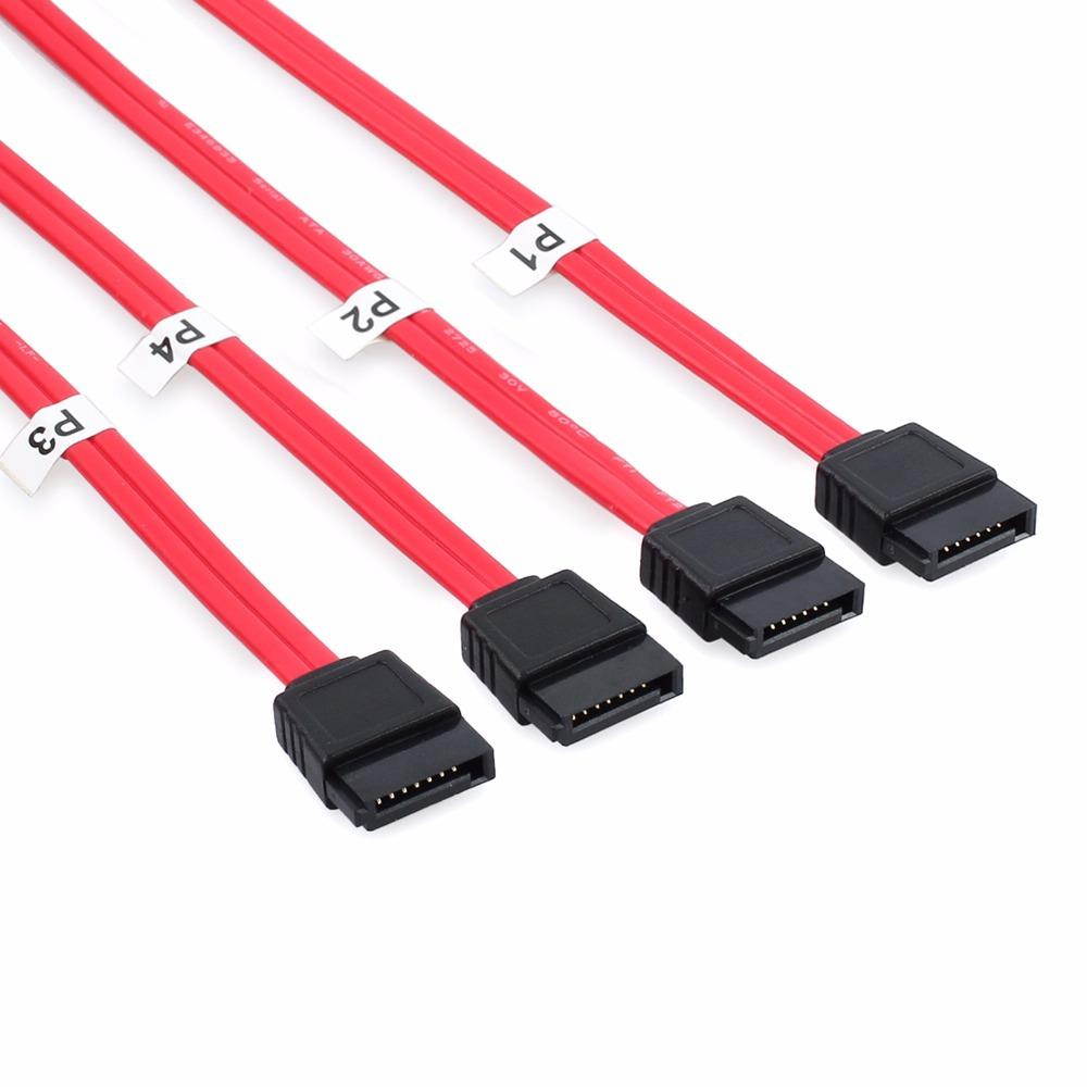 Proster 50 Cm Mini SAS To 4 SATA Cable Adapter 10Gbps SAS SFF-8087 36Pin To 4 SATA 7Pin Female HDD Hard Drive Splitter Cable