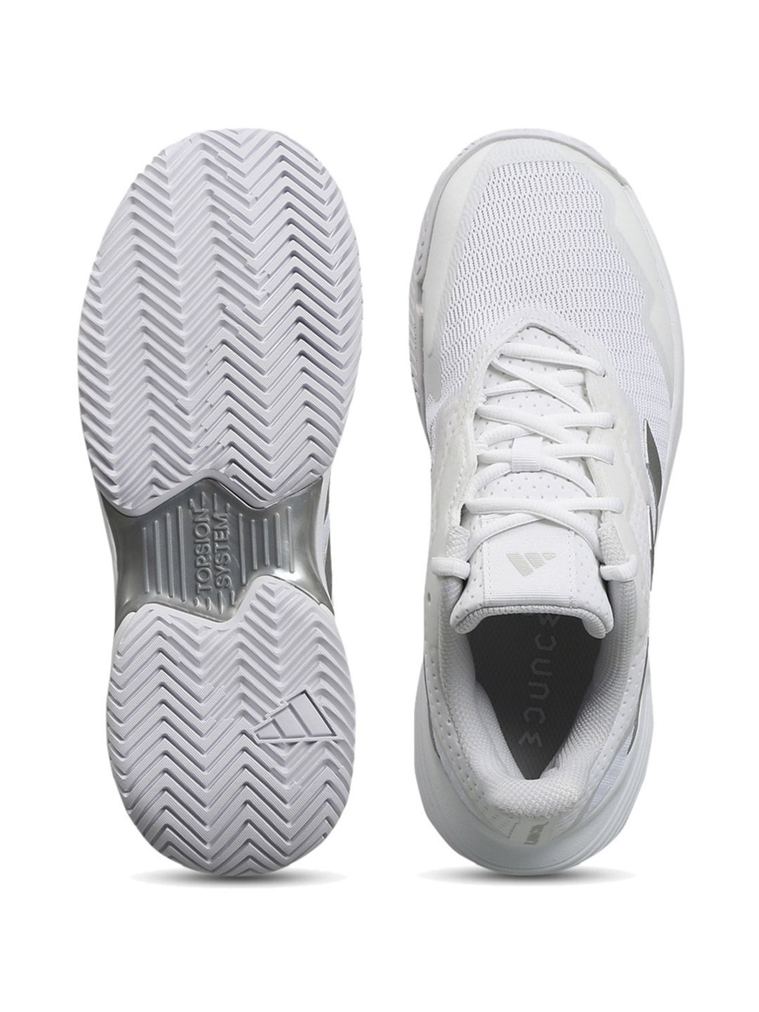 Adidas Women's CourtJam Control White Tennis Shoes