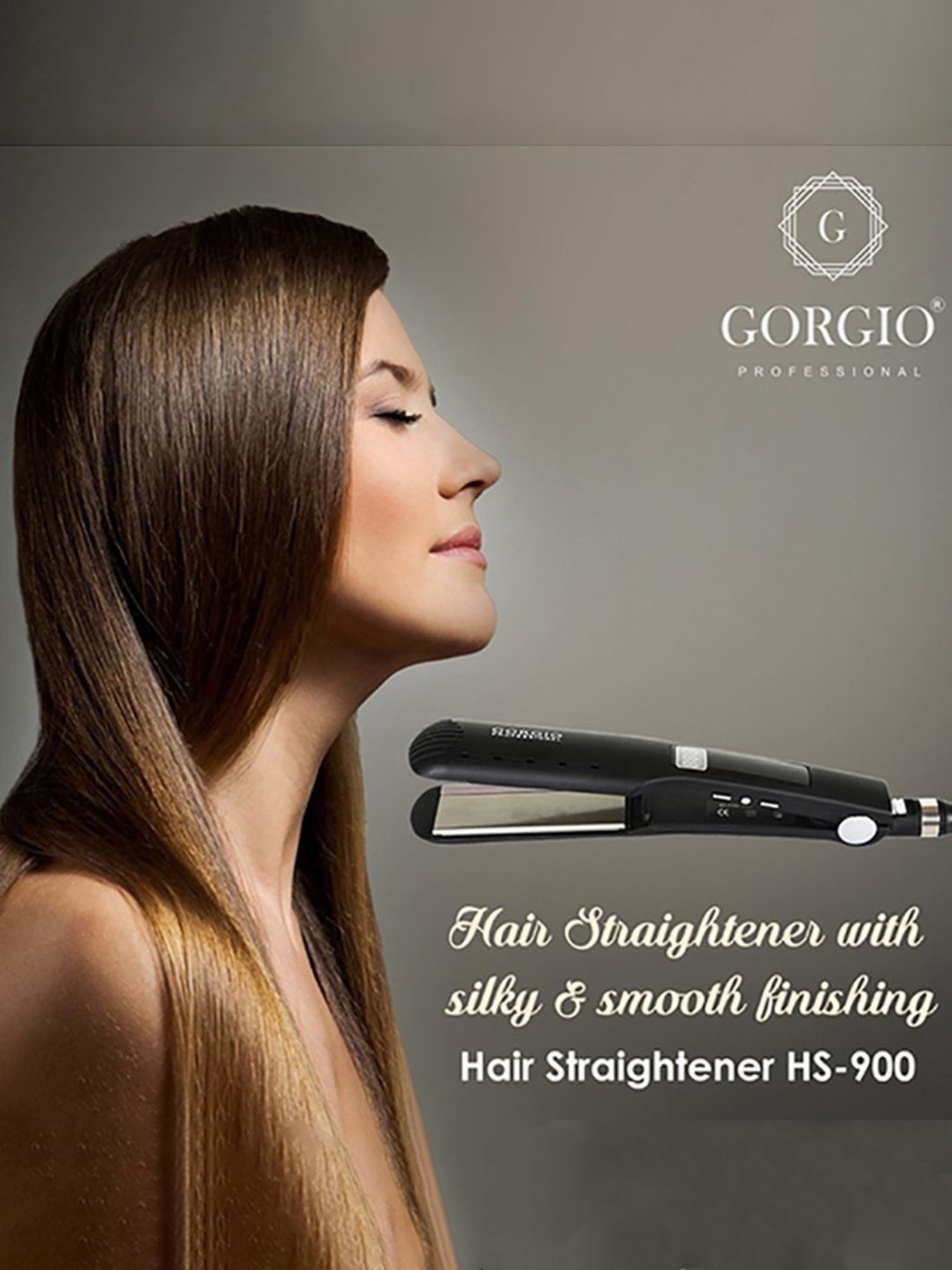 Gorgio Professional HS900 Hair Straightener (Black)