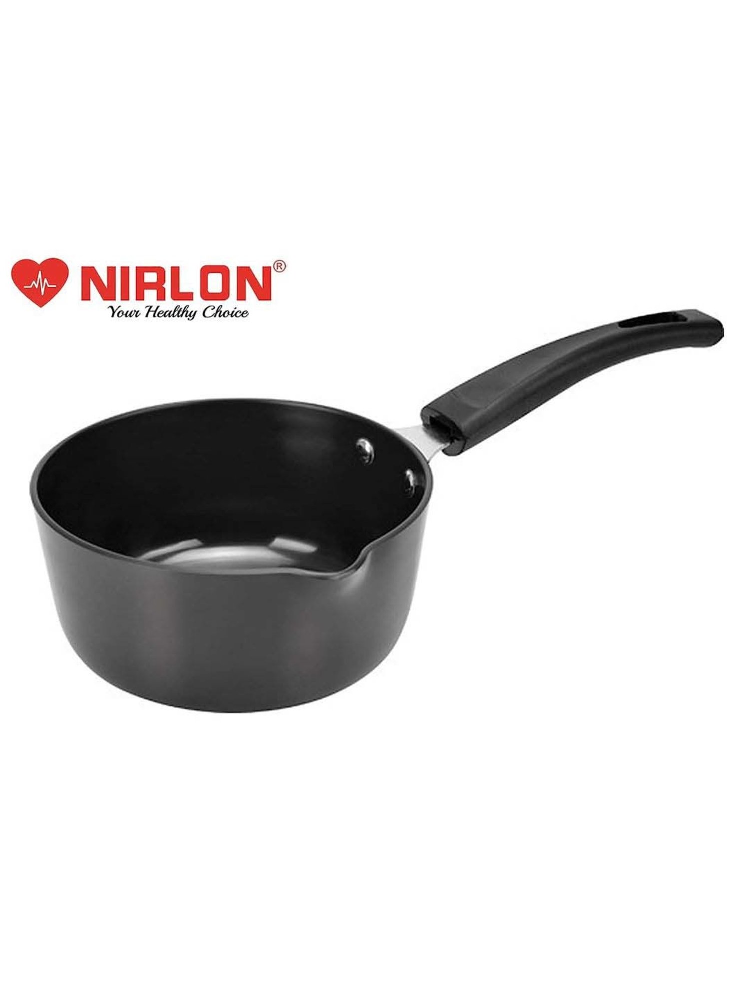 Nirlon Black Hard Anodised 16 cm Saucepan With Bakelite Handle (1.6 L)