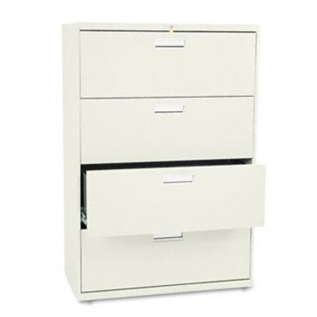 hon 684ll 600 series fourdrawer lateral file, 36w x 191/4d, putty