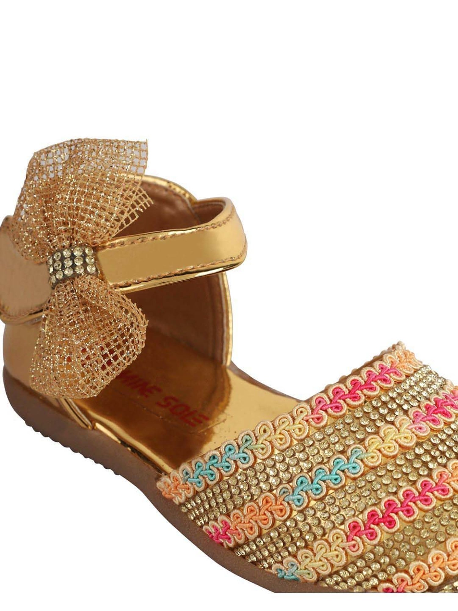 Minesole Kids Golden Ethnic Sandals