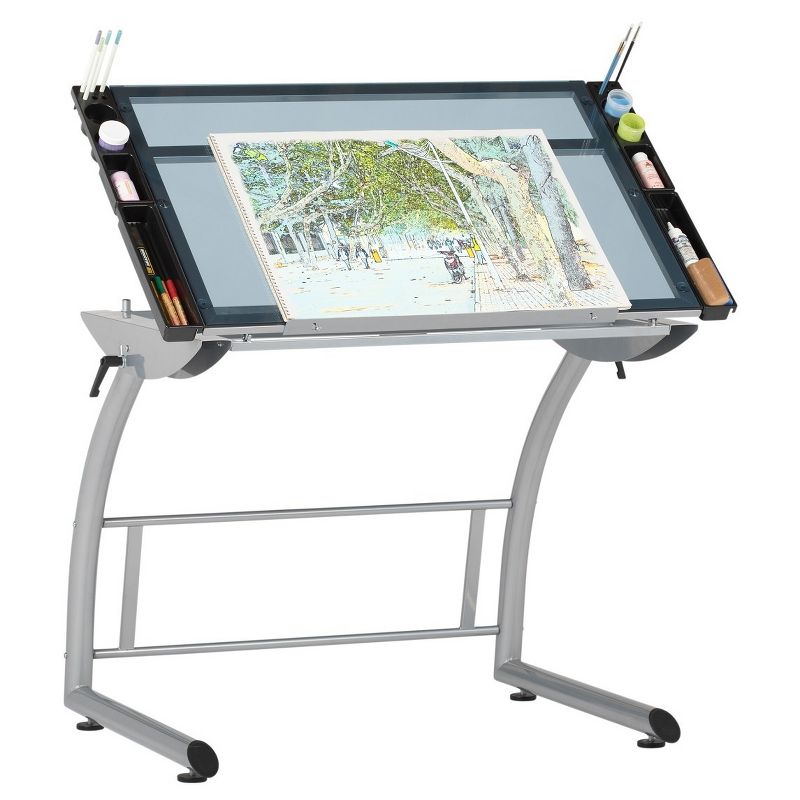 Triflex Drawing Table Soft Silver - Studio Designs