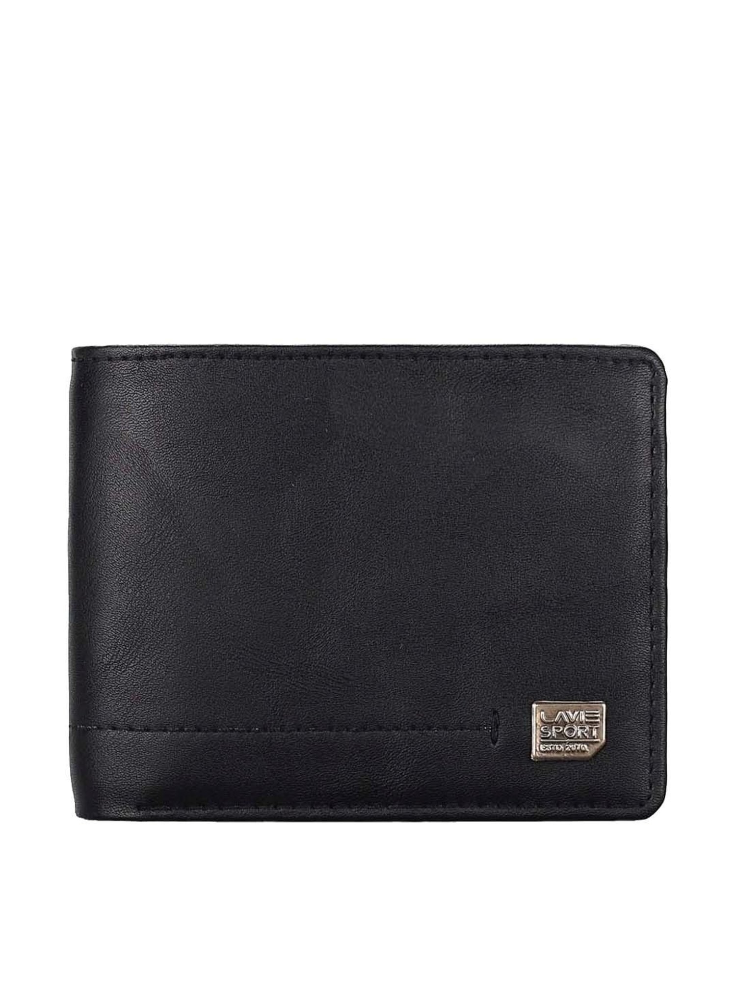 THE HOLISTIK Revival Black & Maroon Casual Leather Bi-Fold Wallet for Men