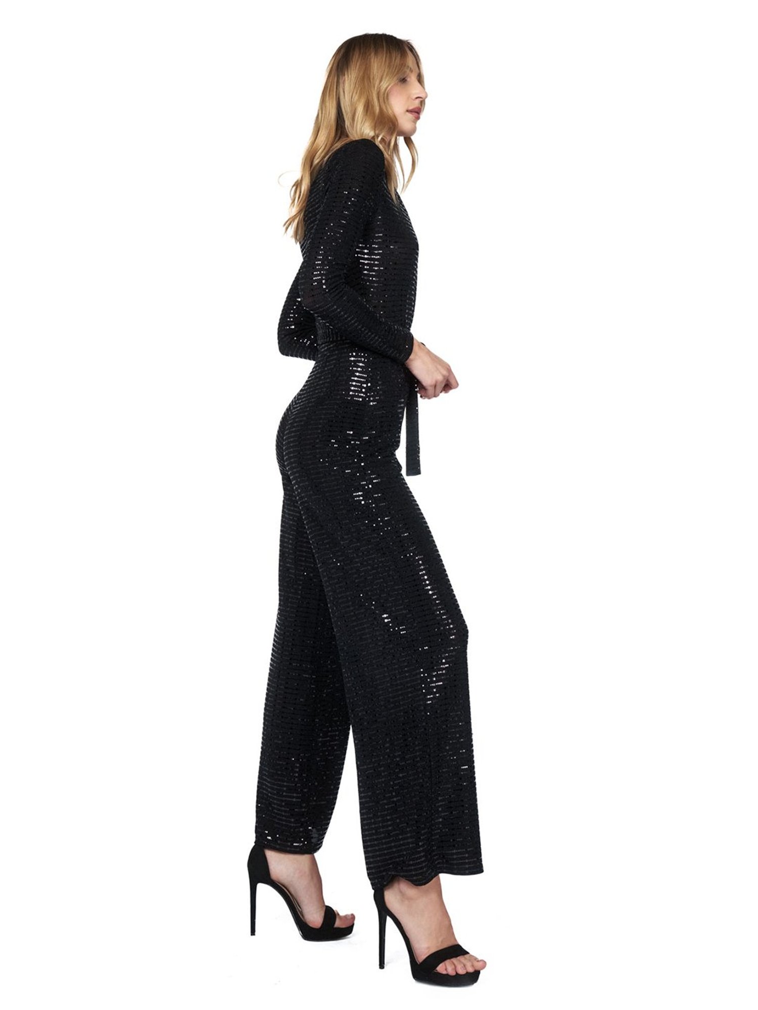 Cover Story Black Embellished Jumpsuit