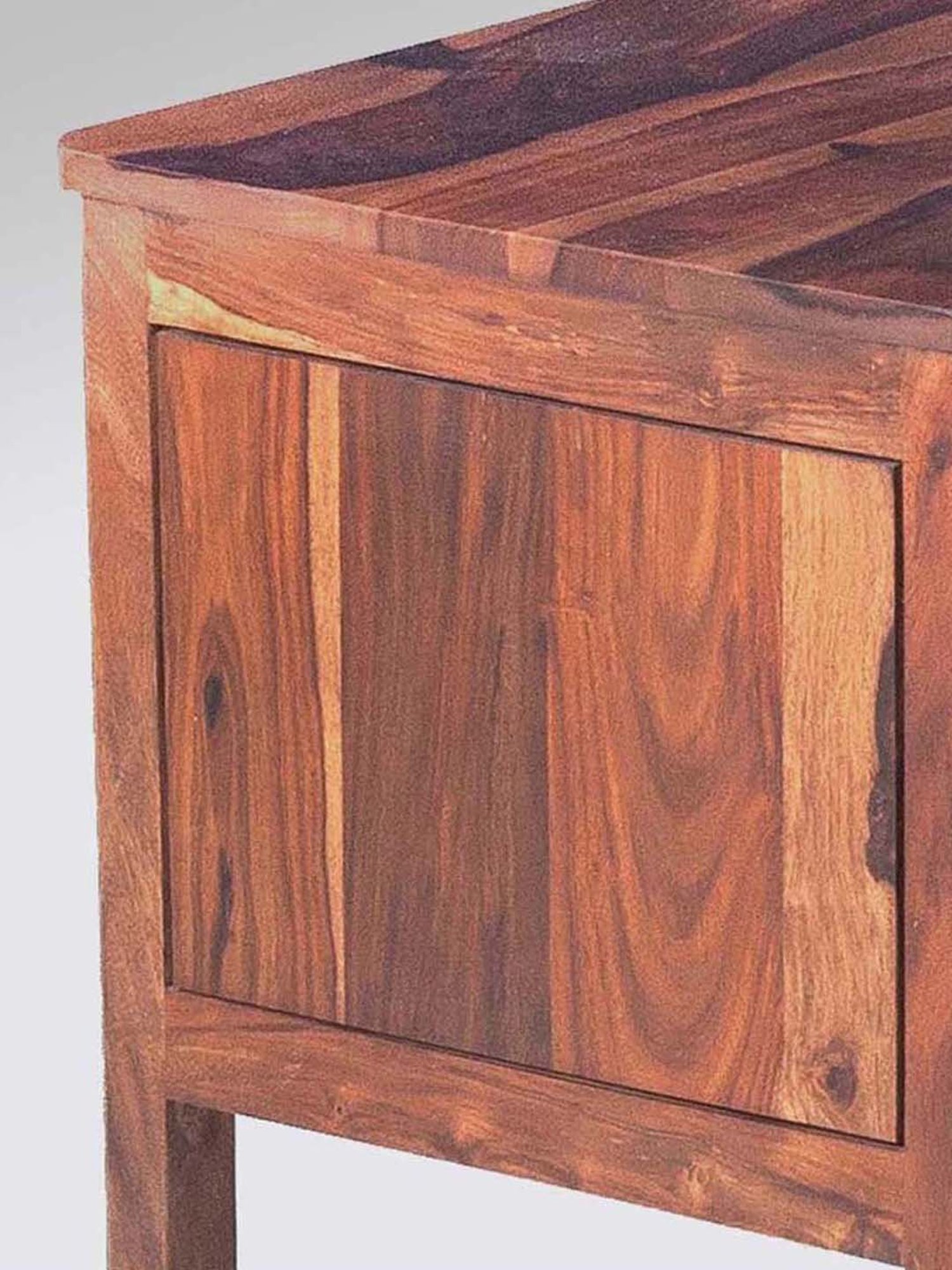 Fabindia Brown & Beige Sheesham Wood Textured Cabinet