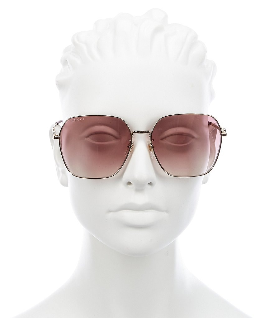 Gucci Women's Gg0882sa Rectangular 60mm Sunglasses