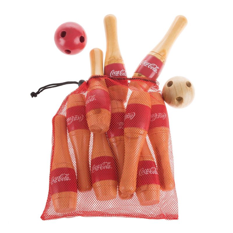 Hey! Play! Coca Cola Lawn Bowling Game with Mesh Bag