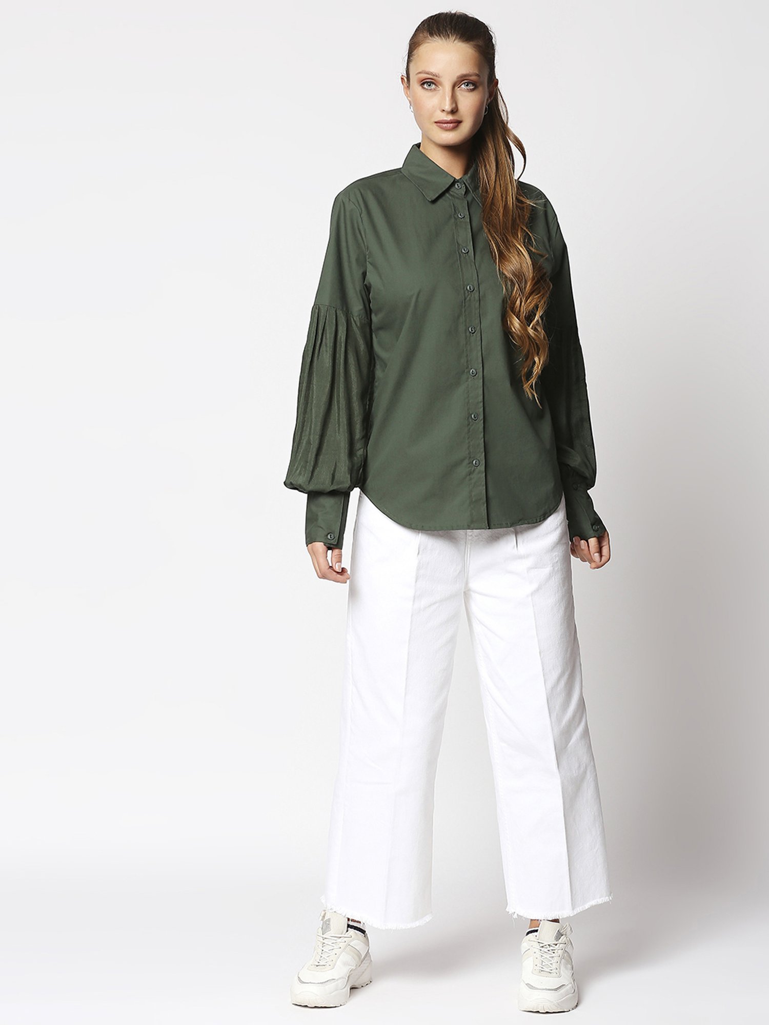 Remanika Green Pure Cotton Shirt