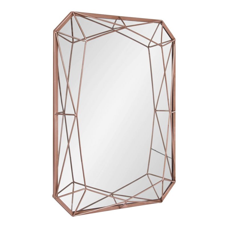 22" x 28" Keyleigh Rectangle Metal Accent Wall Mirror Rose Gold - Kate and Laurel