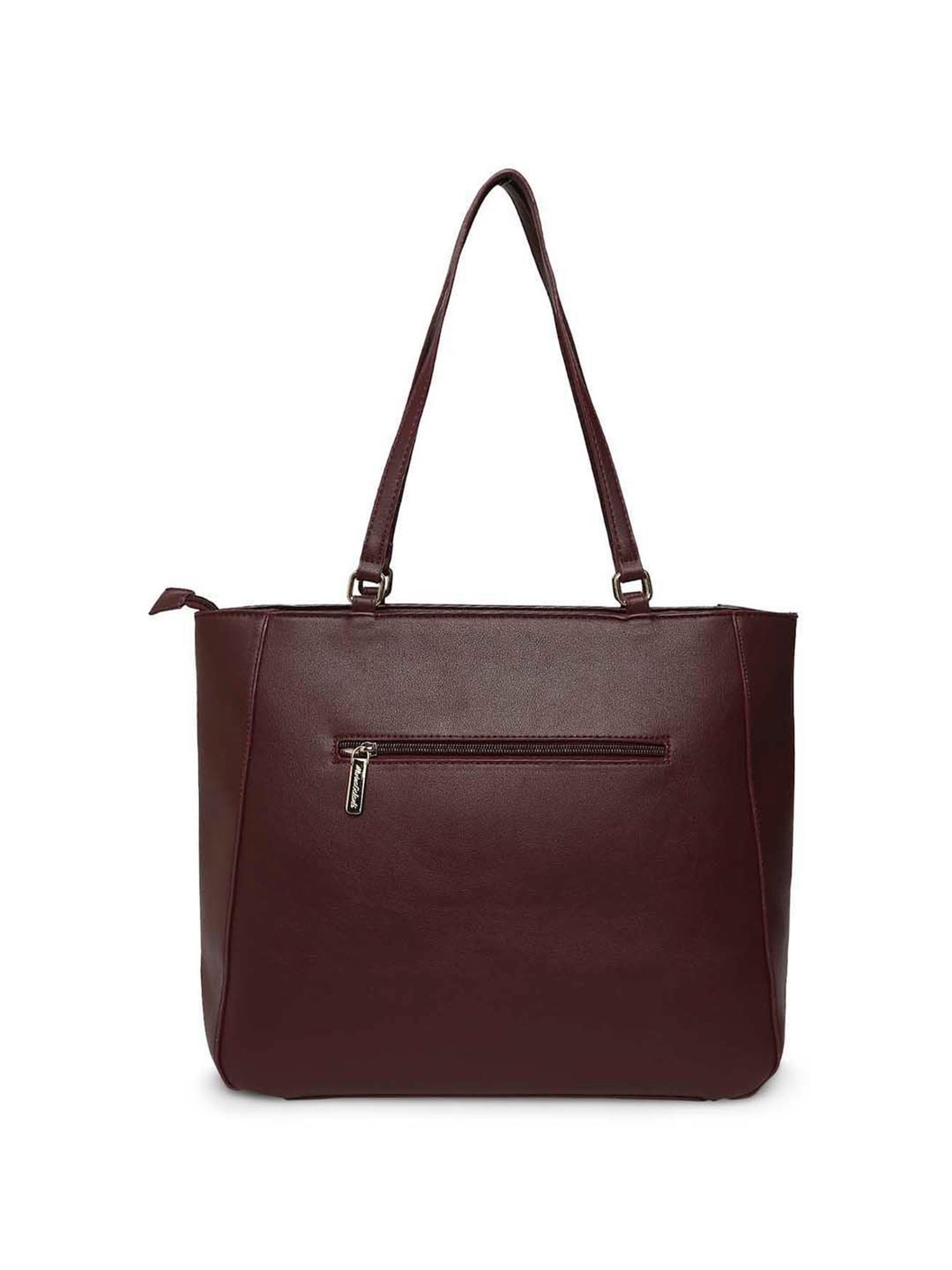Marina Galanti Maroon Solid Medium Tote Handbag