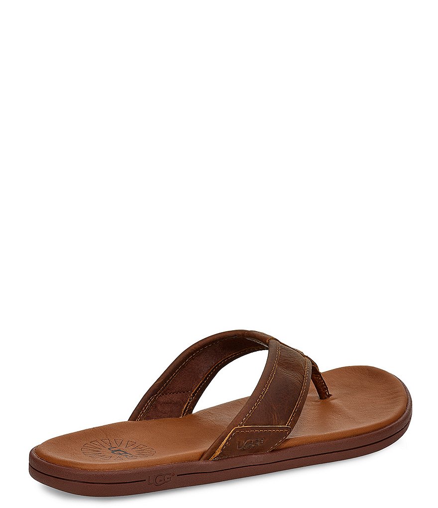 UGG&reg; Men's Seaside Leather Flip Flops