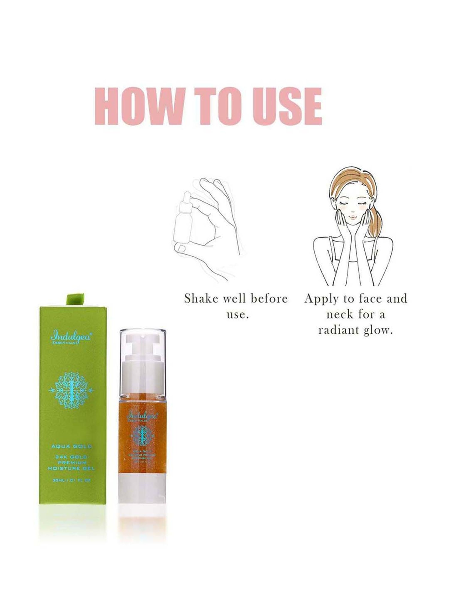 Indulgeo Essentials Aqua Gold 24K Premium Moisturizer Gel - 30 ml