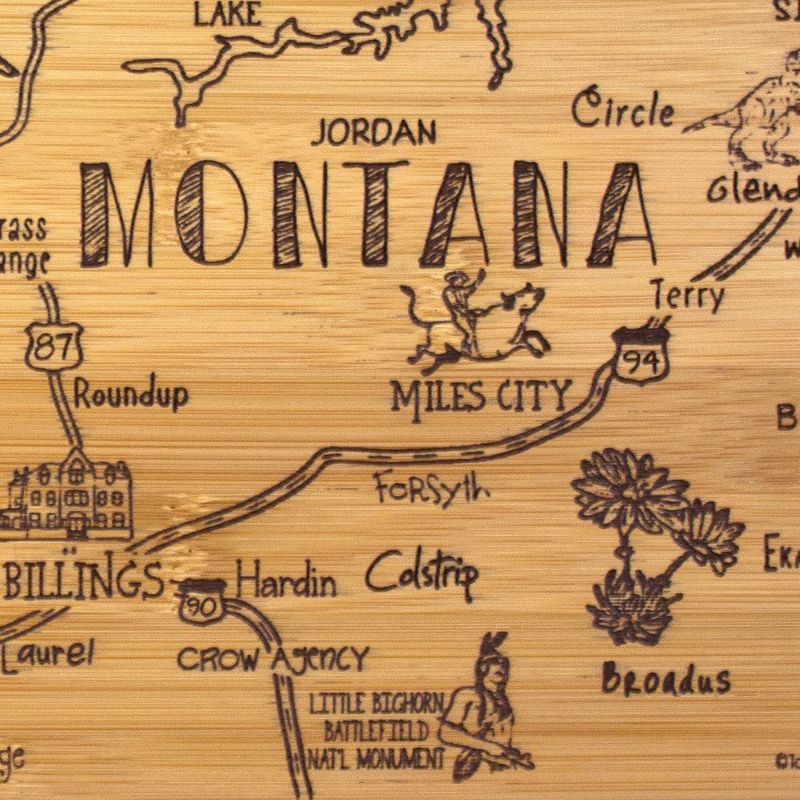 Totally Bamboo Destination Montana Serving and Cutting Board