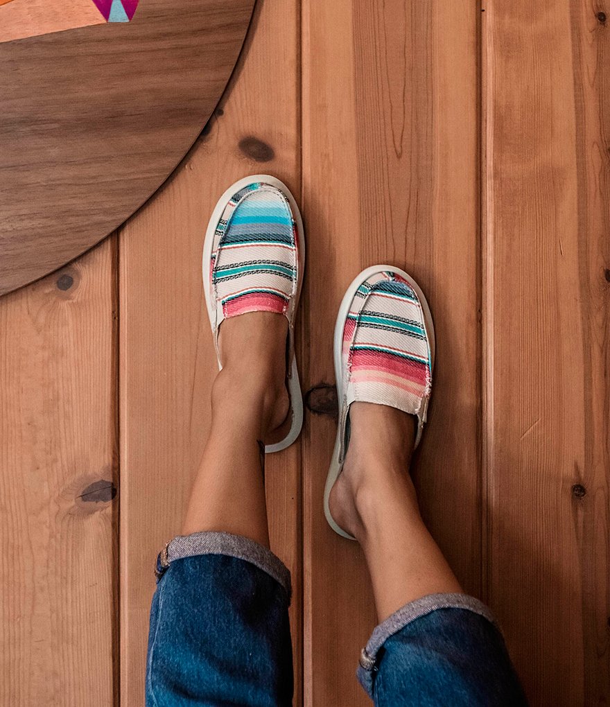 Sanuk Women's You Got My Back Blanket Stripe Mules