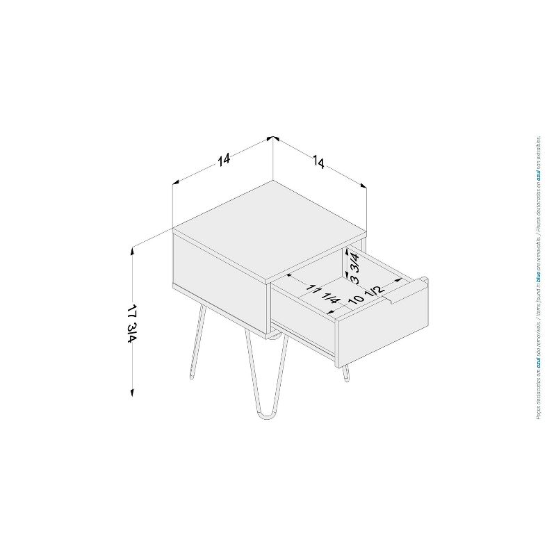 Concord Side Table White - Chique