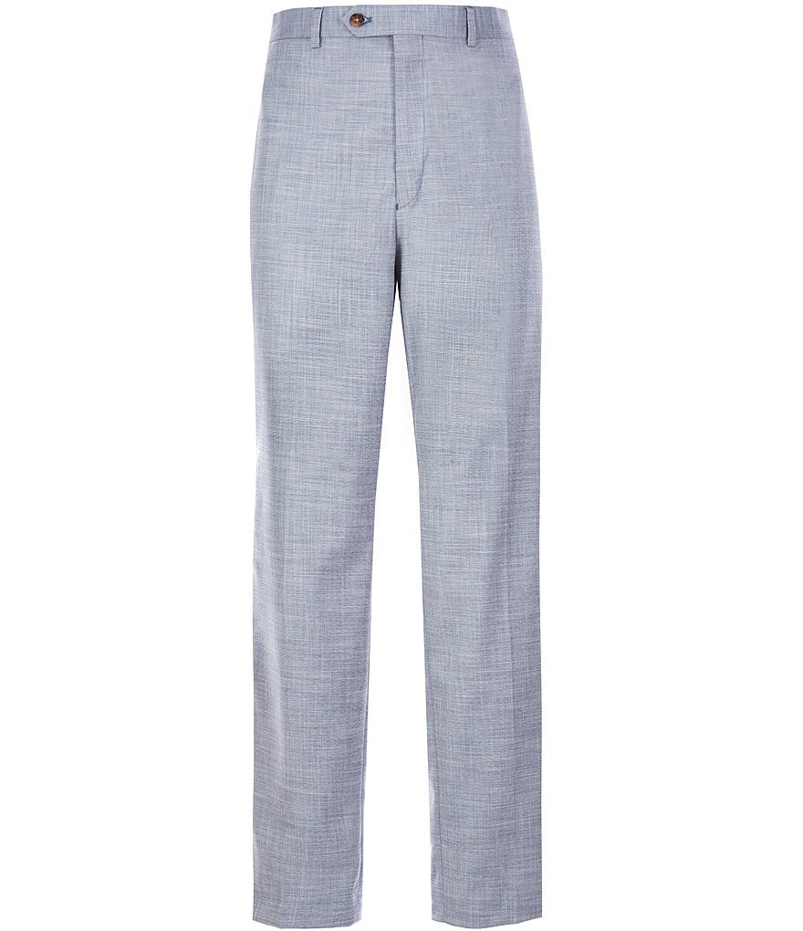 Ralph Ralph Lauren Relaxed Fit Flat-Front Sharkskin Dress Pants