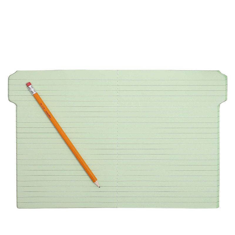 4 Packs Kraft Tabbed Notebooks Notepads Note Book Pad College Ruled School, 8.1 x 6.45 inches