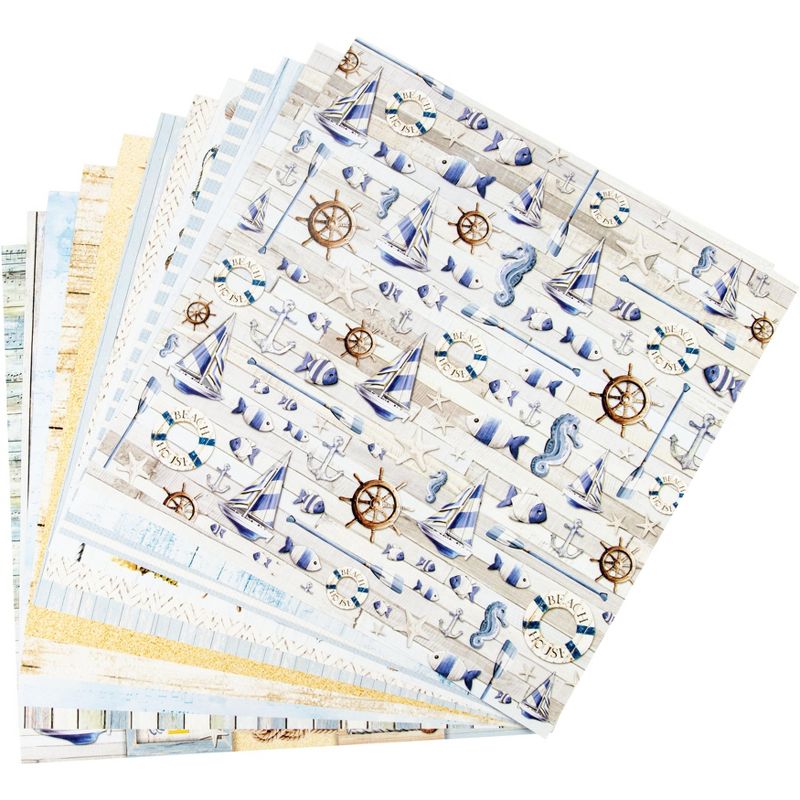 Ciao Bella Double-Sided Paper Pack 90lb 12"X12" 12/Pkg-Sound Of Summer, 12 Designs/1 Each