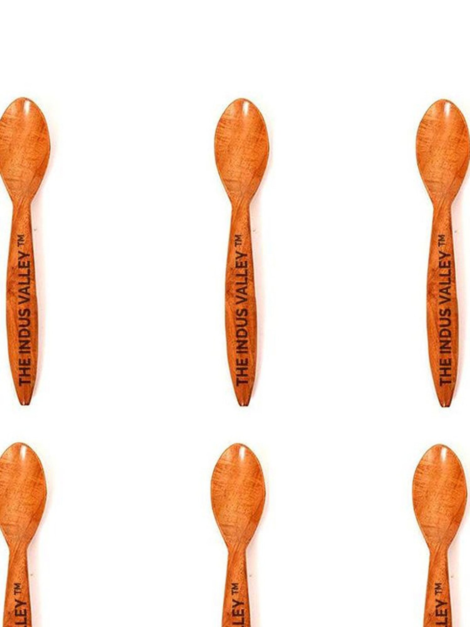 The Indus Valley Neem Wood Dinner Spoons (18 cm) - Set of 6