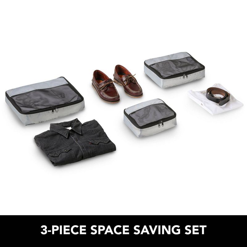 Brookstone Packing Cube Set - 3pc Gray