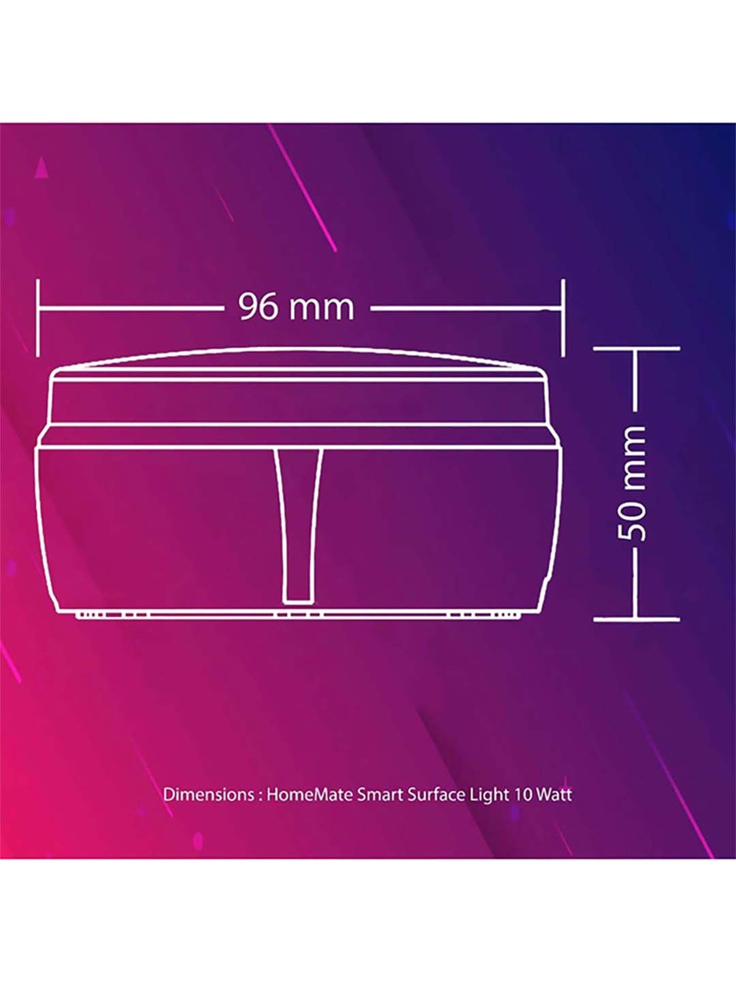 HomeMate Smart 10W LED Surface Light Works with Google Assistant and Alexa (Multicolor)