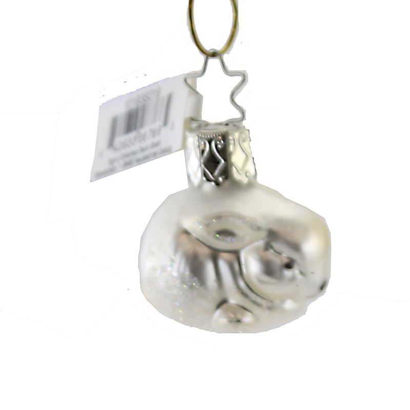 Inge Glas 1.5" Little Snow Bunny Rabbit Ornament Easter  -  Tree Ornaments