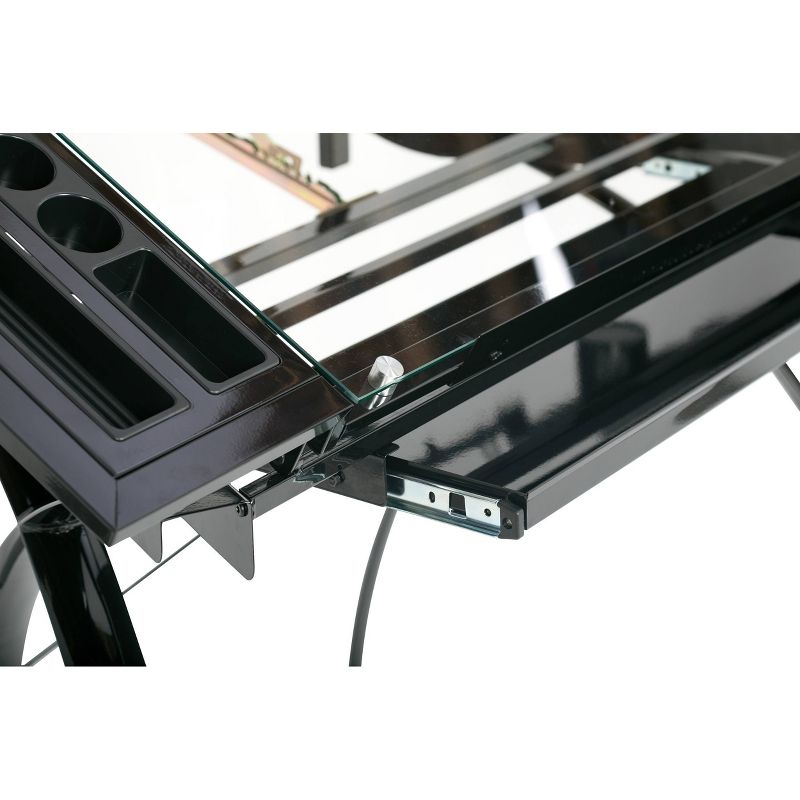 Futura Tower - Black/Clear Glass