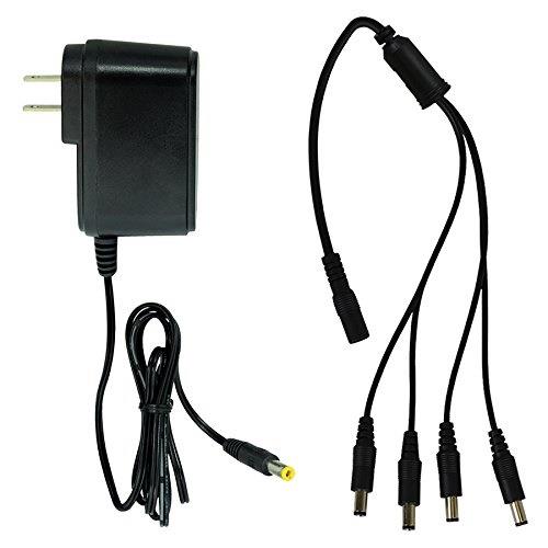 night owl security spfcamp2a camera adapter with 4way power splitter, black